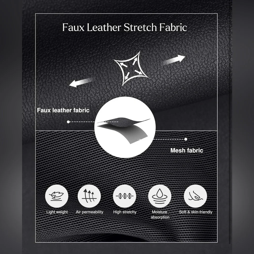 Popilush Leather Corset Lace Shapewear Bodysuits Tummy Control Faux Leather - Picture 5 of 9